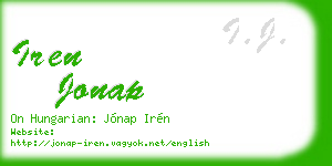 iren jonap business card